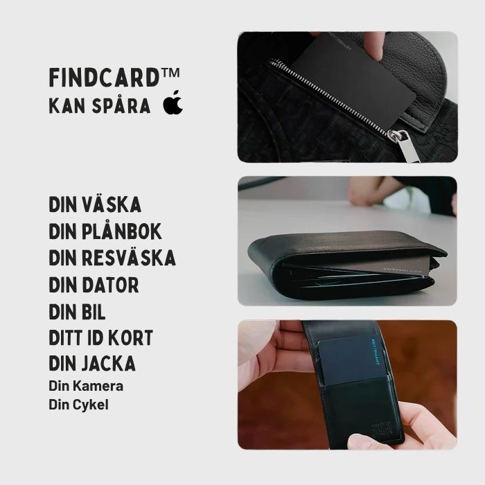 FindCard™ - Smart spårare för plånbok och värdesaker